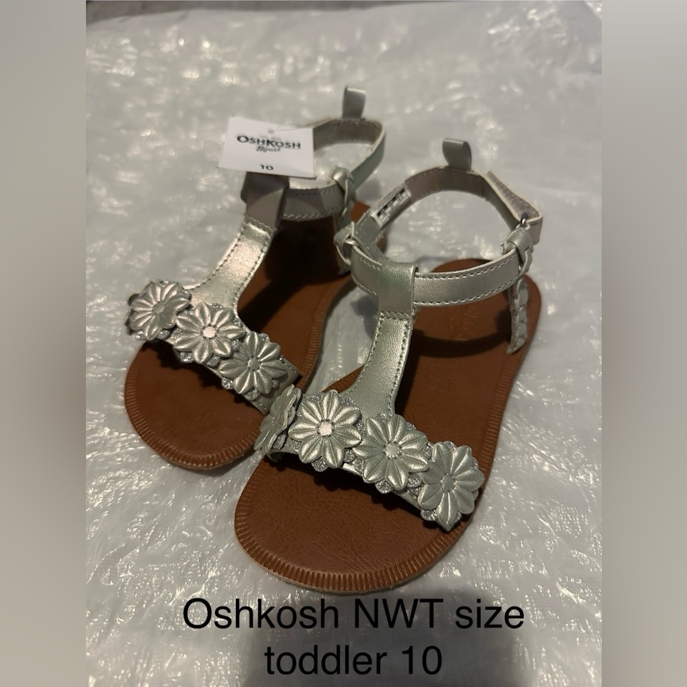OshKosh B'gosh Metallic Flower Kids Sandals